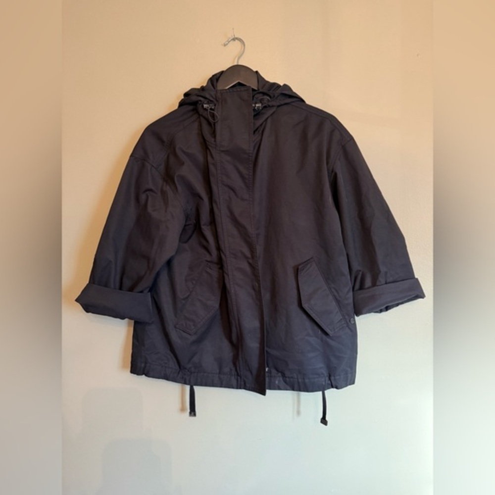 Massimo Dutti Black Parka Utility park Short and 3/4 sleeves